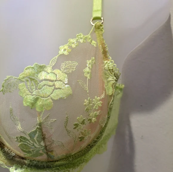 Honey Birdette Whitney Bra - 34C, Apple Green - Picture 4 of 12